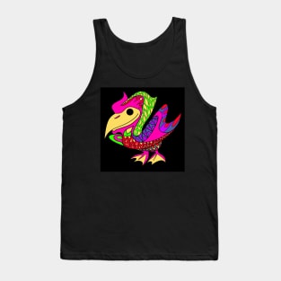 cute pelican ecopop kawaii floral summer art Tank Top